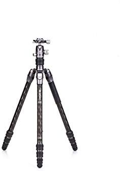 Benro Rhino Carbon Fibre One Series Tripod/Monopod with VX20 Ballhead, 4 Leg Sections, Twist Leg Locks, Padded Carrying Case (FRHN14CVX20) Max Height 164.5 cm