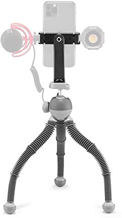 Joby PodZilla Large Kit, Treppiede Flessibile e Attacco GripTight 360 Phone, dai Creatori del GorillaPod, Treppiede per Smartphone, Action Cam, Fotocamere Compatte, Dispositivi max 2,5kg, Grigio