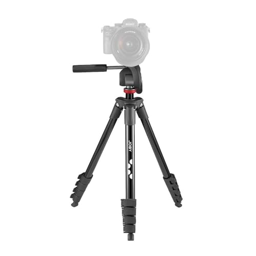 Joby Compact Advanced, Treppiede per Fotocamera con Testa a 3 Vie, Attacco a Sgancio Rapido Universale da ¼-20” e Borsa per il Trasporto, per CSC, Reflex, Mirrorless, Smartphone, Nero