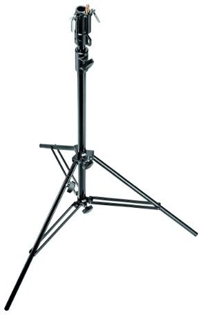 Manfrotto 008BSU Stativo Cine Acciaio con Gambe S/R, Nero