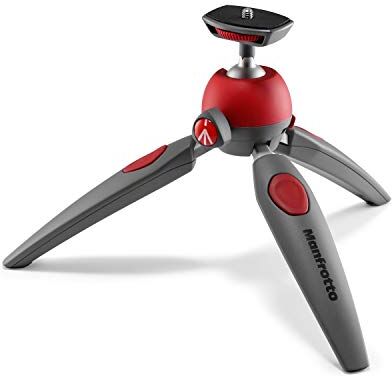 Manfrotto MTPIXIEVO-RD Treppiedi da Tavolo a 2 Sezioni, Rosso