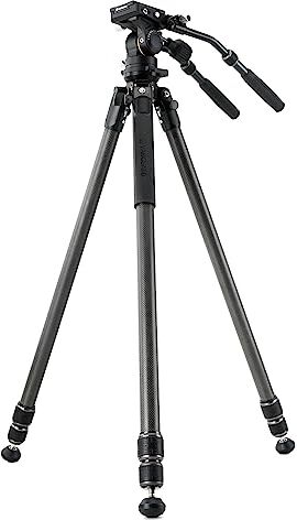 Vanguard Alta Pro 3VL 303CV18 Treppiede video in carbonio (76-170cm), sistema di livellamento con inclinazione di -15°/+15°, semisfera rimovibile,