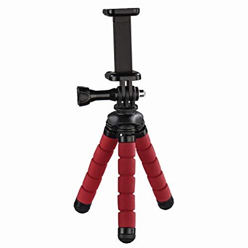 Hama Mini treppiede "Flex" per smartphone e GoPro, 14 cm, rosso