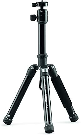 Cullmann 52523 Treppiede da viaggio mobile Neomax 220 con supporto per smartphone (altezza d'estensione 78 cm, dimensione della confezione 21cm, capacità di carico 3kg, peso 552g)