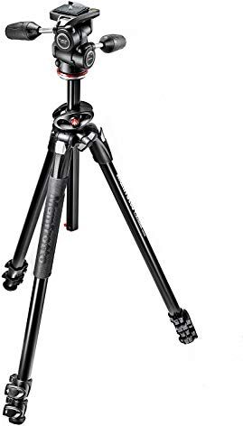 Manfrotto MK290DUA3-3W 290 Dual Treppiede a 3 Sezioni, Nero/Antracite