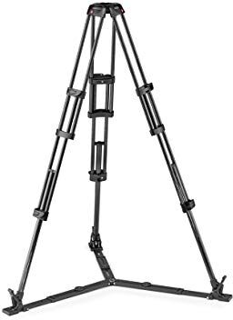 Manfrotto MVTTWINGC Treppiede Video CF a Gamba Doppia con Stabilizzatore a Terra e Culla da 100/75 mm, Nero