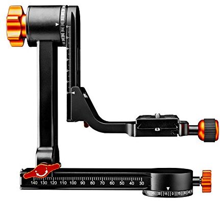 walimex pro Testa per treppiede in alluminio Gimbal Head A20 – Testa panoramica a 360 gradi di alta qualità con piastra a sgancio rapido Arca – Portata 20 kg con custodia, per obiettivo DSLR DSLR