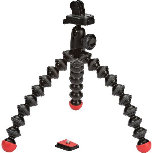 Joby Treppiede GorillaPod Action, Mini Treppiede Flessibile con Attacco per GoPro, 360° e Altre Action Camera, Portata Max 500 g, JB01300-BWW