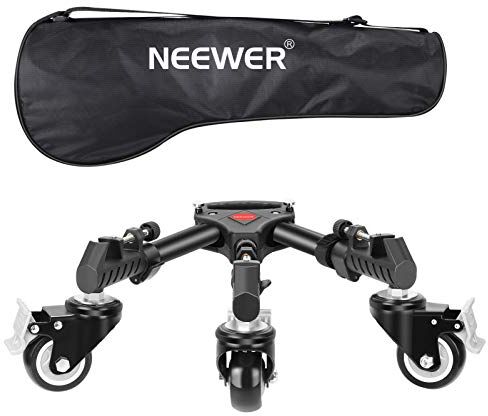 Neewer Base Scorrevole per Treppiedi, Resistente con Ruote in Gomma da 3", con Gambe Estensibili & Borsa di Trasporto, per Treppiedi Cavalletti per Illuminazione, Massima Capacità di Carico 22,68kg