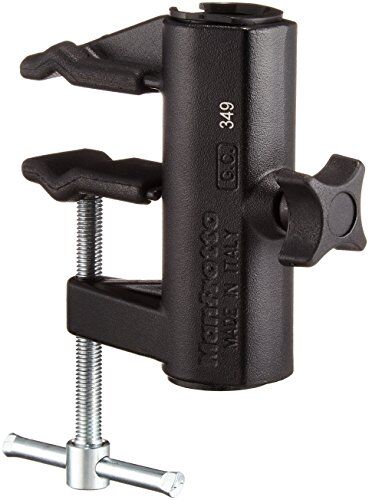 Manfrotto 349 Accessorio Morsetto per Treppiede Serie 055/190, Nero Alluminio