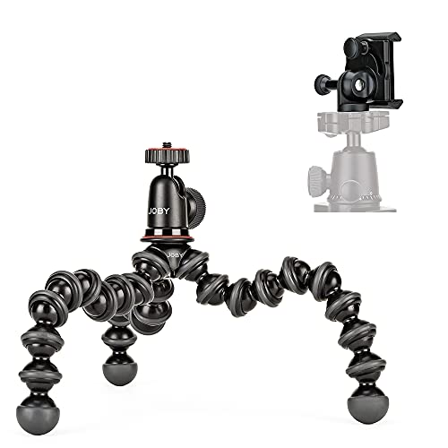 Joby Kit GorillaPod 1K con Attacco GripTight PRO.Treppiede 1K Compatto e Flessibile e BallHead 1K con Attacco per Smartphone, Modalità Orizzontale o Verticale. Sostiene fino a 1kg.