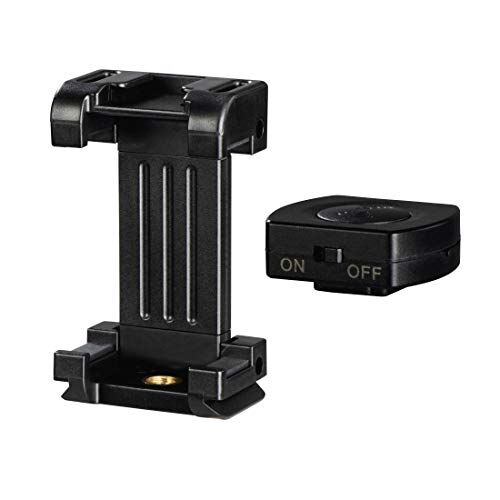 Hama Supporto per Smartphone PRO II, 9,5 cm, con Telecomando Bluetooth BRS2, , Colore: Nero