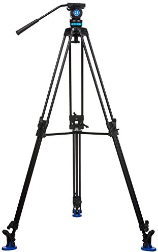 Benro KH26P Video Tripod with Head, 5kg Payload, Continuous Pan Drag, Anti-Rotation Camera Plate, max height 184.5cm