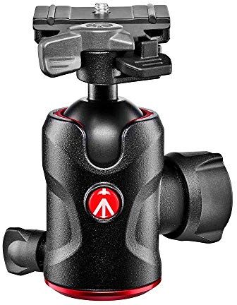 Manfrotto Testa a Sfera Compatta 496,Testa a Sfera Fluida per Treppiede Fotocamera, Stabilizzatore Fotocamera, Accessori Fotografia, per Inquadrature Impeccabili