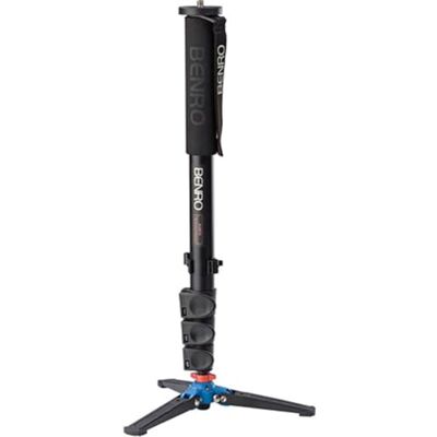 Benro A38FD Serie 3 monopiede in alluminio con base a 3 piedi con blocco – 4 sezioni delle gambe, chiusura a leva (Flip Lock) (A38FD) Benro A38FD Serie 3 monopiede in alluminio con base a 3 piedi con blocco – 4 sezioni delle gambe, chiusura a leva (Flip Lock) (A38FD)