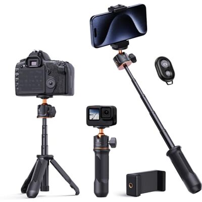 K&F CONCEPT Bastone Selfie 34cm, Mini Treppiede per Smartphone e Fotocamera K&F CONCEPT Bastone Selfie 34cm, Mini Treppiede per Smartphone e Fotocamera