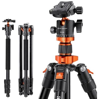 K&F CONCEPT Treppiede Fotocamera e Monopiede 158cm, Testa a Sfera 360° K&F CONCEPT Treppiede Fotocamera e Monopiede 158cm, Testa a Sfera 360°