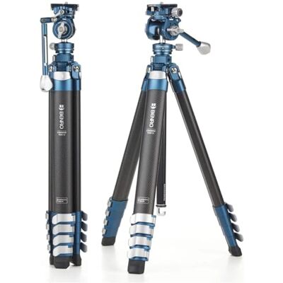 Benro CyanBird Treppiede in fibra di carbonio a 5 sezioni w/FS20PRO 2 in 1 testa (TCBC15FS20PROC) Benro CyanBird Treppiede in fibra di carbonio a 5 sezioni w/FS20PRO 2 in 1 testa (TCBC15FS20PROC)