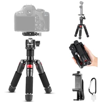 NEEWER Mini Desk Camera Treppiede con Supporto Telefono, 20"/50cm NEEWER Mini Desk Camera Treppiede con Supporto Telefono, 20"/50cm