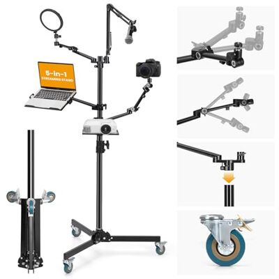 TARION Supporto Fotocamera da Tavolo con Braccio: Supporto DSLR Morsetto Flessibile da Tavolo con Bracci Snodato per Anello Luminoso Microfono Fotografia Video Stream Titanrig Studio TARION Supporto Fotocamera da Tavolo con Braccio: Supporto DSLR Morsetto Flessibile da Tavolo con Bracci Snodato per Anello Luminoso Microfono Fotografia Video Stream Titanrig Studio