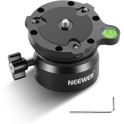 NEEWER Base Livellante per Treppiede(⌀60mm) Livellatore per Fotocamera, Piastra per Testa Treppiede Alluminio, Livella a Bolla, Vite 1/4" 3/8" Compatibile con Canon Nikon Sony DSLR e Videocamera, GM15 NEEWER Base Livellante per Treppiede(⌀60mm) Livellatore per Fotocamera, Piastra per Testa Treppiede Alluminio, Livella a Bolla, Vite 1/4" 3/8" Compatibile con Canon Nikon Sony DSLR e Videocamera, GM15