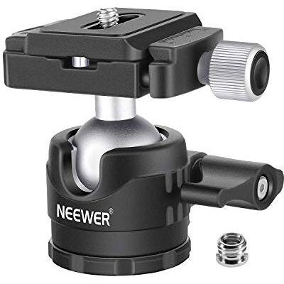 NEEWER Sfera per treppiede a profilo basso 28 mm rotazione panoramica a 360° con piastra di sgancio rapido tipo Arca 1/4" e livella a bolla per treppiedi, monopiede, portata massima: 6,6 LB/3 kg NEEWER Sfera per treppiede a profilo basso 28 mm rotazione panoramica a 360° con piastra di sgancio rapido tipo Arca 1/4" e livella a bolla per treppiedi, monopiede, portata massima: 6,6 LB/3 kg