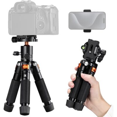 K&F CONCEPT Mini Treppiede Fotocamera 55cm, Treppiede da Tavolo Alluminio K&F CONCEPT Mini Treppiede Fotocamera 55cm, Treppiede da Tavolo Alluminio