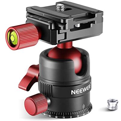 NEEWER GM28 Testa a sfera panoramica girevole a 360° con piastra a sgancio rapido da 1/4" per treppiede, monopiede, slider DSLR, videocamera, carico massimo fino a 5 kg NEEWER GM28 Testa a sfera panoramica girevole a 360° con piastra a sgancio rapido da 1/4" per treppiede, monopiede, slider DSLR, videocamera, carico massimo fino a 5 kg