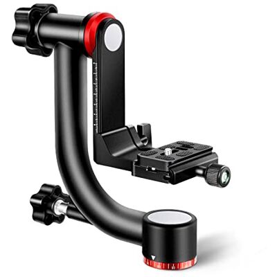 NEEWER Gimbal Testa Treppiede professionale in lega di alluminio ad alte prestazioni con piastra a sgancio rapido Arca, GM101 supporta riprese panoramiche a 360 gradi più fluide per fotocamere DSLR NEEWER Gimbal Testa Treppiede professionale in lega di alluminio ad alte prestazioni con piastra a sgancio rapido Arca, GM101 supporta riprese panoramiche a 360 gradi più fluide per fotocamere DSLR
