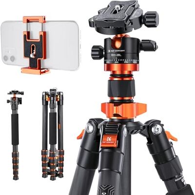 K&F CONCEPT Treppiede Fotocamera e Monopiede 172cm, Treppiede in Carbonio K&F CONCEPT Treppiede Fotocamera e Monopiede 172cm, Treppiede in Carbonio