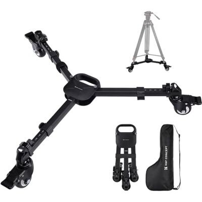 K&F CONCEPT Heavy Duty Tripod Dolly, Carrucola per Treppiede Universale Ruote in Gomma da 7,6 cm, Gambe Regolabili, Borsa di Stoccaggio, Adatto per Riprese Video e Registrazione, Portata 20kg, MS30 K&F CONCEPT Heavy Duty Tripod Dolly, Carrucola per Treppiede Universale Ruote in Gomma da 7,6 cm, Gambe Regolabili, Borsa di Stoccaggio, Adatto per Riprese Video e Registrazione, Portata 20kg, MS30