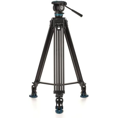 Benro KH26PC Treppiede video con testa, carico utile di 15 libbre, trascinamento continuo della panoramica, piastra per fotocamera anti-rotazione (KH26PC) Benro KH26PC Treppiede video con testa, carico utile di 15 libbre, trascinamento continuo della panoramica, piastra per fotocamera anti-rotazione (KH26PC)