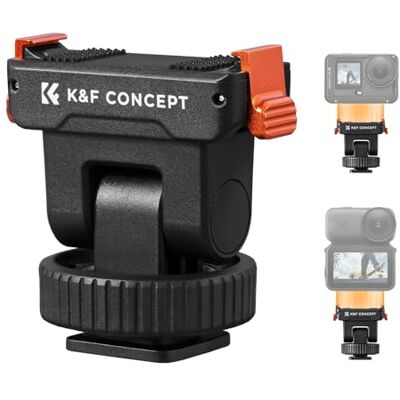 K&F CONCEPT Supporto a Slitta Fredda in Plastica per Osmo Action 6/Nano Supporto cold shoe magnetico a sgancio rapido, inclinazione 160° per treppiede, selfie stick e flash DSLR. Modello PP10 K&F CONCEPT Supporto a Slitta Fredda in Plastica per Osmo Action 6/Nano Supporto cold shoe magnetico a sgancio rapido, inclinazione 160° per treppiede, selfie stick e flash DSLR. Modello PP10