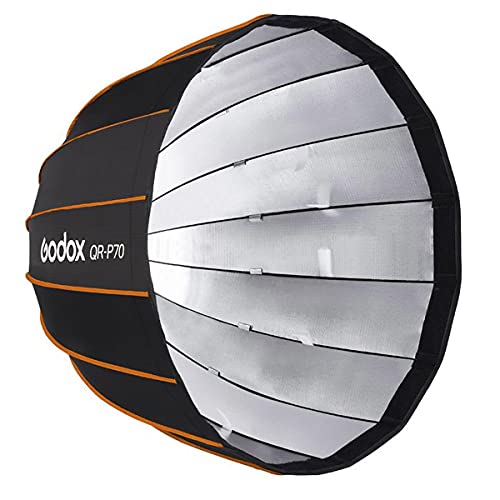 GODOX QR-P70 Softbox parabolico Bowens, installazione rapida pieghevole in un minuto, con diffusore anteriore e interno e borsa per il trasporto per  SL-60W VL150 UL150 SL150WII