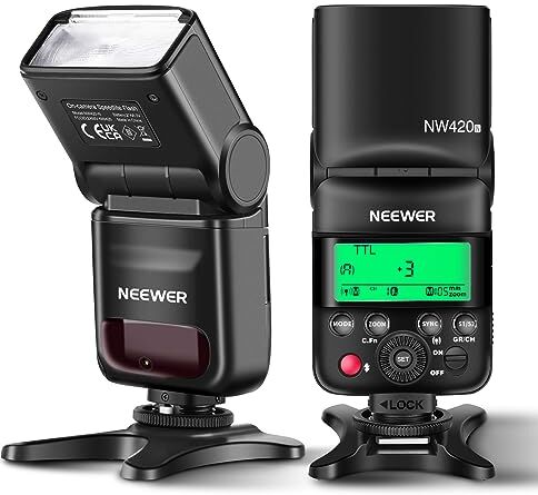 NEEWER NW420-N Mini Flash Speedlite TTL, 2,4G Modalità Master Slave GN36 HSS Speedlight, Compatibile con Nikon D4 D5 D6 D90 D750 D780 D800 D810 D850 D3500 D5300 D7500 Z9 Zfc Z50 Z5 Z6 Z7 Z6II Z7II