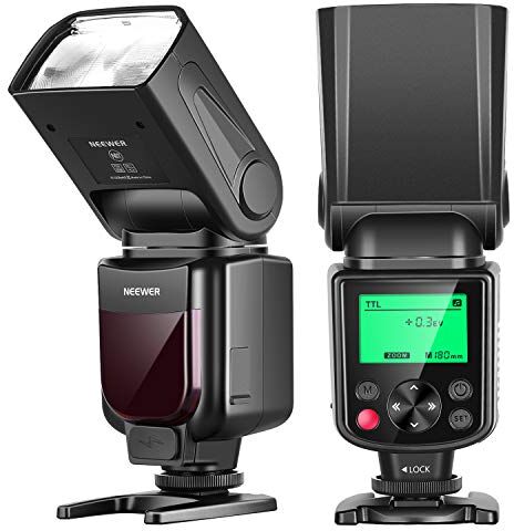 NEEWER NW-670 TTL Flash Speedlite con LCD Display per Canon 7D Mark II, 5D Mark II III, IV,1300D, 1200D, 1100D, 750D, 700D, 650D, 600D, 550D, 500D, 100D, 80D, 70D, 60D ed Altre Canon DSLR Fotocamere