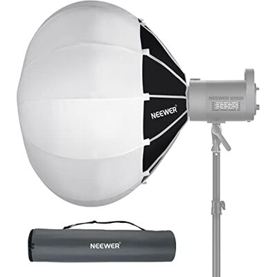 NEEWER 65cm Softbox Lanterna a Sgancio Rapido, Diffusore di Luce a 360° con Gonnellino, Attacco Bowens per Luce Video CB60 CB100 CB150 Compatibile con Aputure Luce 600d Amaran 60x Godox SL60W NS65L NEEWER 65cm Softbox Lanterna a Sgancio Rapido, Diffusore di Luce a 360° con Gonnellino, Attacco Bowens per Luce Video CB60 CB100 CB150 Compatibile con Aputure Luce 600d Amaran 60x Godox SL60W NS65L