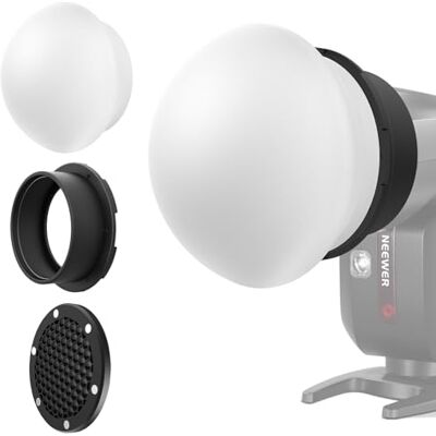NEEWER Diffusore Flash in Silicone con Griglia a Nido d'Ape e Anello Adattatore Magnetico, Softbox di Luce Flash Compatibile con Godox V1/V1 PRO Z1 Z2 Camera Speedlight a Testa Rotonda, CRS12 NEEWER Diffusore Flash in Silicone con Griglia a Nido d'Ape e Anello Adattatore Magnetico, Softbox di Luce Flash Compatibile con Godox V1/V1 PRO Z1 Z2 Camera Speedlight a Testa Rotonda, CRS12
