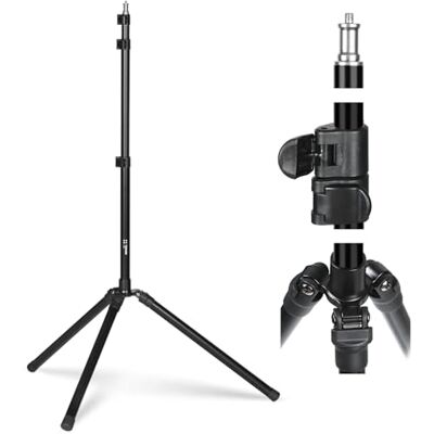 TARION Supporto per Luce Pieghevole Treppiede per Fotografia da Studio Pieghevole in Alluminio Leggero da 2 m con Borsa per il Trasporto per Riflettore Flash FLS-20T TARION Supporto per Luce Pieghevole Treppiede per Fotografia da Studio Pieghevole in Alluminio Leggero da 2 m con Borsa per il Trasporto per Riflettore Flash FLS-20T