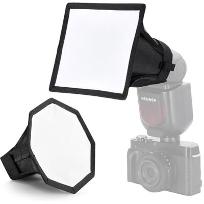 NEEWER NS5P Upgraded Flash Diffusore Speedlight Softbox Pieghevole 2 pack 5.9"/15cm Octagon, 6"x5" Rectangular, per Z2 Z1 V1 Round Head Flashes, per Godox Sony Nikon Canon Flash NEEWER NS5P Upgraded Flash Diffusore Speedlight Softbox Pieghevole 2 pack 5.9"/15cm Octagon, 6"x5" Rectangular, per Z2 Z1 V1 Round Head Flashes, per Godox Sony Nikon Canon Flash