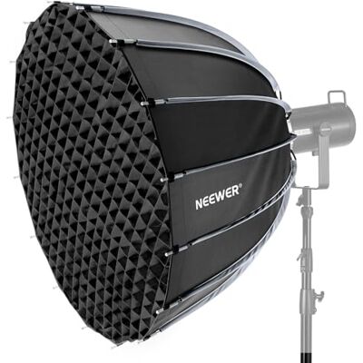 NEEWER 120cm Softbox Parabolico, Attacco Bowens,Rilascio Rapido con Diffusori/Griglia/Borsa per Luci Video Continue F300C AS600B Q4Pro Q6 Compatibile con Godox Compatibile con Aputure 600d,NS120P NEEWER 120cm Softbox Parabolico, Attacco Bowens,Rilascio Rapido con Diffusori/Griglia/Borsa per Luci Video Continue F300C AS600B Q4Pro Q6 Compatibile con Godox Compatibile con Aputure 600d,NS120P