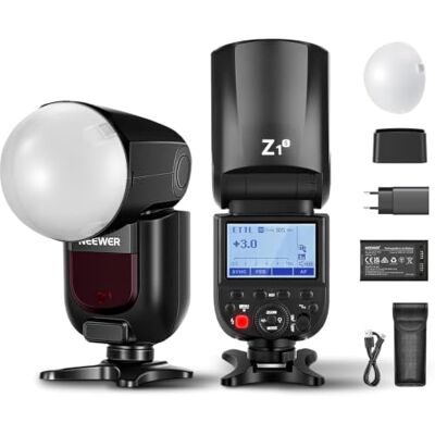 NEEWER Z1-S Flash TTL a Testa Rotonda Compatibile con Sony Fotocamere Speedlight 76Ws, HSS 1/8000s, Controllo Wireless 2.4G, 3000mAh, 480 Lampi a Piena Potenza, Riciclo 1,5s, Lampada Pilota a LED NEEWER Z1-S Flash TTL a Testa Rotonda Compatibile con Sony Fotocamere Speedlight 76Ws, HSS 1/8000s, Controllo Wireless 2.4G, 3000mAh, 480 Lampi a Piena Potenza, Riciclo 1,5s, Lampada Pilota a LED