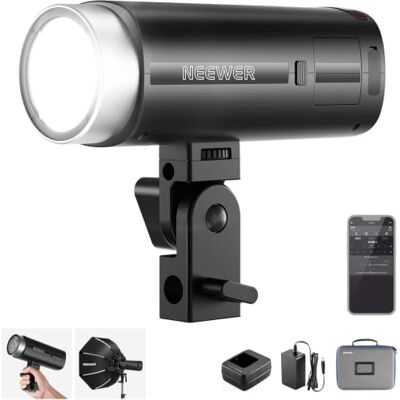 NEEWER Flash Stroboscopico da Esterno Ttl 2,4G da 200Ws Compatibile con Godox, Monoluce Portatile da Studio Fotografico HSS 1/8000s con Luce Pilota/Batteria 3200mAh/750 Lampi/Tempo Riciclo 1,5s, Q200 NEEWER Flash Stroboscopico da Esterno Ttl 2,4G da 200Ws Compatibile con Godox, Monoluce Portatile da Studio Fotografico HSS 1/8000s con Luce Pilota/Batteria 3200mAh/750 Lampi/Tempo Riciclo 1,5s, Q200