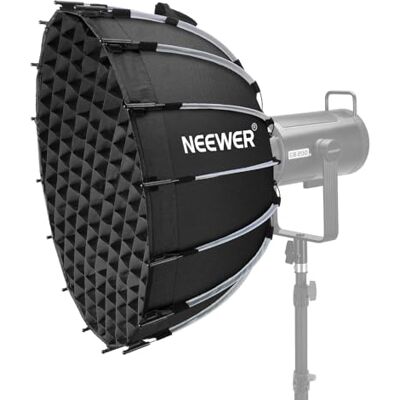 NEEWER Kit Softbox Parabolico, 60cm Soft Box ad Attacco Bowens con Diffusori Luce per Fotografia Studio Registrazione Video Streaming, Compatibile con Aputure 120d Compatibile con Godox SL60w, NS71P NEEWER Kit Softbox Parabolico, 60cm Soft Box ad Attacco Bowens con Diffusori Luce per Fotografia Studio Registrazione Video Streaming, Compatibile con Aputure 120d Compatibile con Godox SL60w, NS71P
