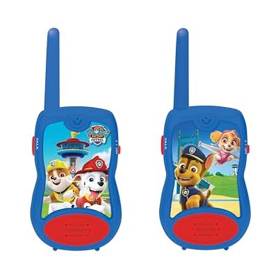 Lexibook Paw Patrol La Squadra dei Cuccioli Chase Walkie-Talkie, Clip da Cintura, 2 canali, Batteria, Blu/Rosso, Lexibook Paw Patrol La Squadra dei Cuccioli Chase Walkie-Talkie, Clip da Cintura, 2 canali, Batteria, Blu/Rosso,