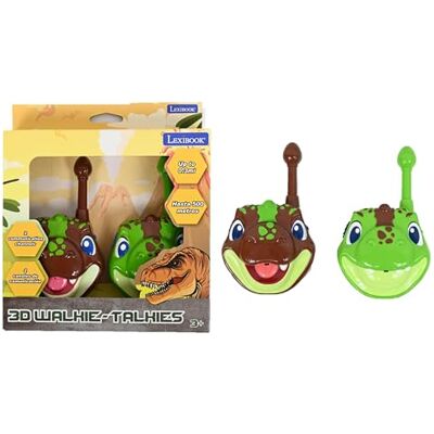 Lexibook , Dinosauro, Walkie-Talkie 3D di dinosauros, Portata di 500m, 2 canali di Comunicazione, Clip per Cintura, Lexibook , Dinosauro, Walkie-Talkie 3D di dinosauros, Portata di 500m, 2 canali di Comunicazione, Clip per Cintura,