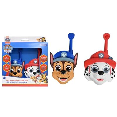 Lexibook , Paw Patrol, Walkie-Talkie 3D Chase e Marshall, Portata 500m, 2 Canali di Comunicazione, Clip da Cintura, Rosso/Blu, Lexibook , Paw Patrol, Walkie-Talkie 3D Chase e Marshall, Portata 500m, 2 Canali di Comunicazione, Clip da Cintura, Rosso/Blu,