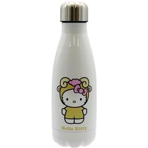 CYPBRANDS Hello Kitty, Sanrio, bottiglia, bottiglia d'acqua, tanica, borraccia oroscopo, Ariete, 550 ml, colore bianco, prodotto ufficiale CYPBRANDS Hello Kitty, Sanrio, bottiglia, bottiglia d'acqua, tanica, borraccia oroscopo, Ariete, 550 ml, colore bianco, prodotto ufficiale