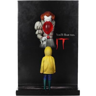SD TOYS Figura Pennywise & George Poster 3D IT Collezione Iconic Fan Figure SD TOYS Figura Pennywise & George Poster 3D IT Collezione Iconic Fan Figure