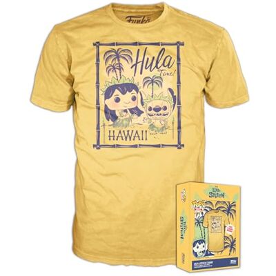 Funko Boxed Tee: Lilo & Stitch Hula Large T-Shirt, Maglietta Vestiti Idea Maniche Corte per gli Adulti Uomini e Donne Merchandising Ufficiale Movies Fans Funko Boxed Tee: Lilo & Stitch Hula Large T-Shirt, Maglietta Vestiti Idea Maniche Corte per gli Adulti Uomini e Donne Merchandising Ufficiale Movies Fans
